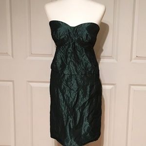 Nicole Miller, emerald green dress, size 4.